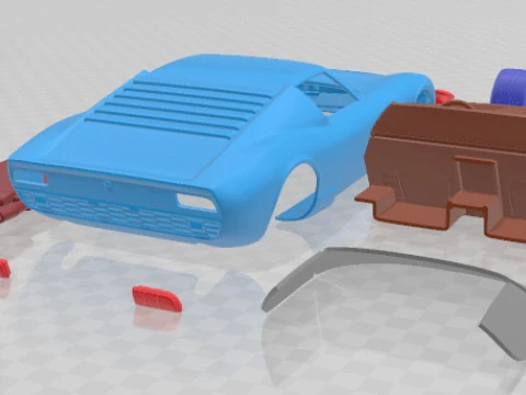 Miura P400 SV 1962 Printable Car 3D Print Model