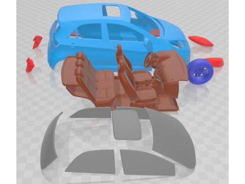 Kia Picanto 2012 Printable Car 3D Print Model