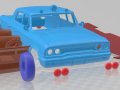 Galaxie 500 Police 1963 Voiture Imprimable en parties séparées Modèles 3D en vedette