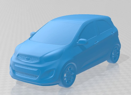 Kia Picanto 2012 Printable Car 3D Print Model .c4d .max .obj .3ds .fbx .stl .blend