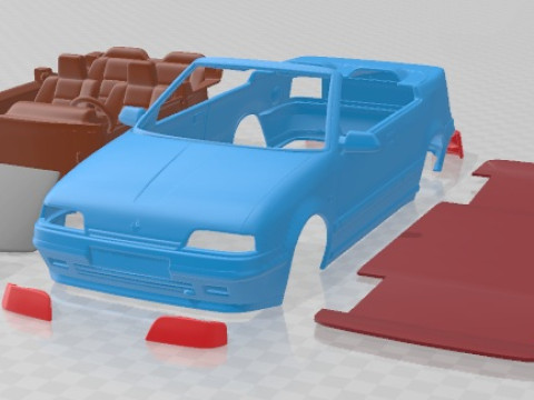 Renault 19 Convertible 1988 Printable Car Modèles 3D en vedette