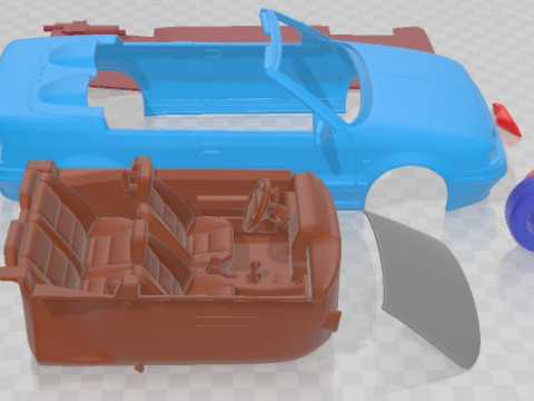 Renault 19 Convertible 1988 Printable Car 3D Print Model