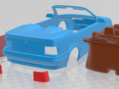 Renault 19 Convertible 1988 Printable Car 3D Print Model