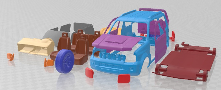 Suzuki Jimny 2013 V2 Printable Car Modèles 3D en vedette .c4d .max .obj .3ds .fbx .stl .blend