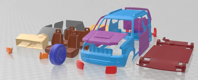 Suzuki Jimny 2013 V2 Printable Car 3D Print Model .c4d .max .obj .3ds .fbx .stl .blend 