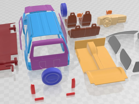 Suzuki Jimny 2013 V2 Printable Car Modèles 3D en vedette