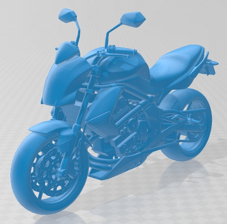 Kawasaki ER 6N 2009 Printable Motorbike Modelo de impresión 3D .c4d .max .obj .3ds .fbx .stl .blend