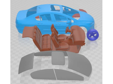 Carro para imprimir Peugeot 408 Sedan 2011 Modelo de Impressão 3D
