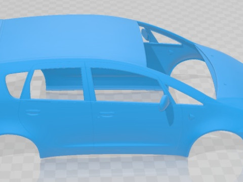 Mitsubishi Colt 5 Door 2009 Printable Body Car 3D Print Model