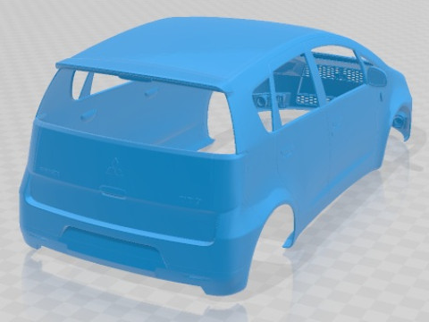 Mitsubishi Colt 5 Door 2009 Printable Body Car 3D Print Model