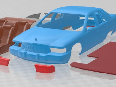 Buick Roadmaster Sedan 1991 Printable Car Modelo de Impressão 3D