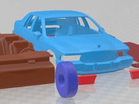 Buick Roadmaster Sedan 1991 Printable Car 3D Print Model