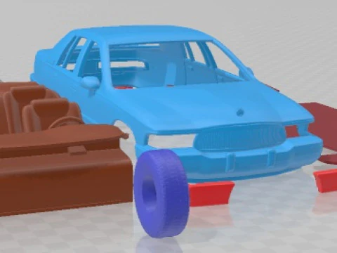 Buick Roadmaster Sedan 1991 Printable Car 3D Print Model