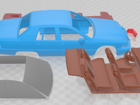 Buick Roadmaster Sedan 1991 Printable Car 3D Print Model