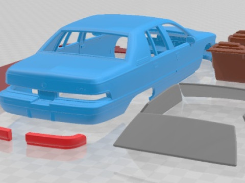 Buick Roadmaster Sedan 1991 Printable Car 3D Print Model