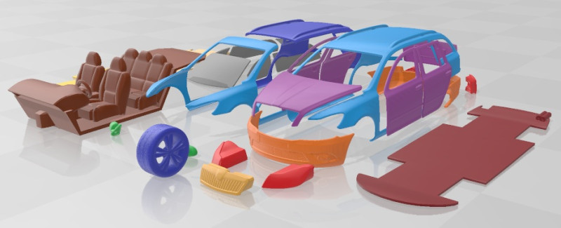 Skoda Octavia RS Combi 2010 Printable Car 3D 打印模型 .c4d .max .obj .3ds .fbx .stl .blend 