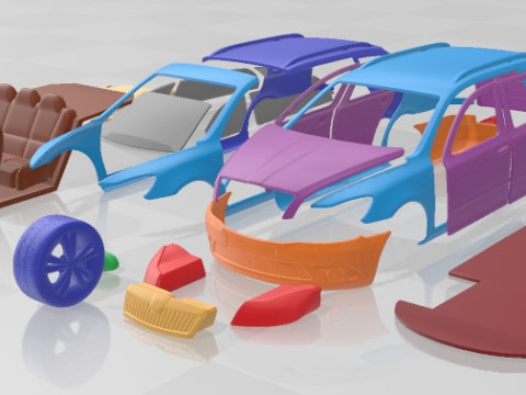 Skoda Octavia RS Combi 2010 Printable Car Model do druku 3D