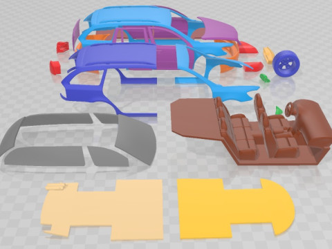 Skoda Octavia RS Combi 2010 Printable Car 3D 打印模型