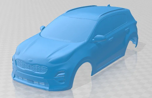 Kia Sportage GT line 2018 Printable Body Car 3D Print Model .c4d .max .obj .3ds .fbx .stl .blend 