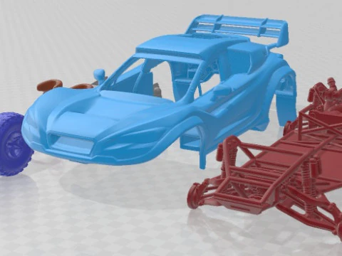 Auto stampabile Subaru XTREK DAKAR Modello di stampa 3D
