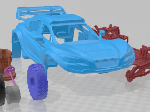 Subaru XTREK DAKAR Printable Car 3D Print Model