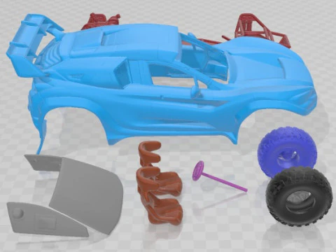 Subaru XTREK DAKAR Printable Car 3D Print Model