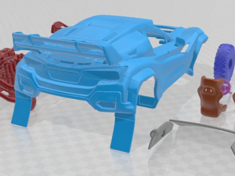 Subaru XTREK DAKAR Printable Car 3D Print Model