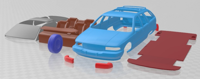Buick Roadmaster Wagon 1991 Printable Car Modèles 3D en vedette .c4d .max .obj .3ds .fbx .stl .blend