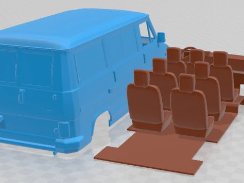 Fiat Ducato 1981 V2 Printable Van 3D Print Model