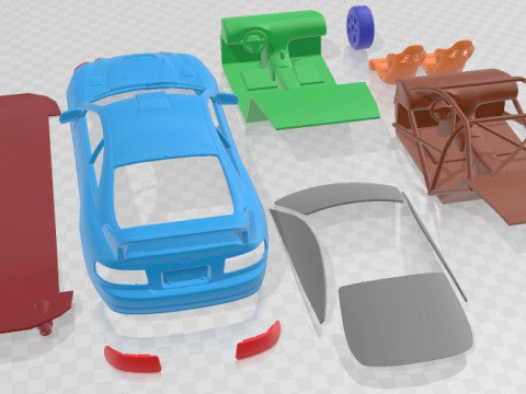 Toyota Celica GT Four Castrol Rally Printable Car 3D Baskı Modeli