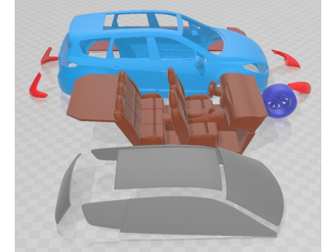 Renault Grand Scenic 2010 Printable Car 3D printmodel