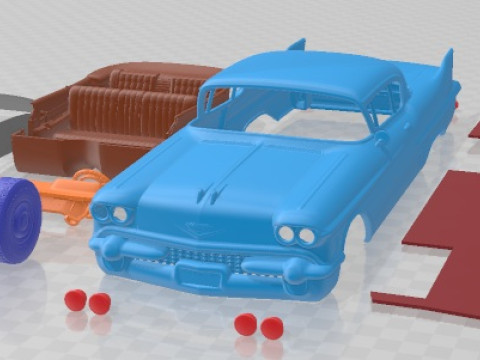 Cadillac Deville Coupe 1958 Printable Car 3D printmodel