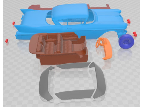 Cadillac Deville Coupe 1958 Printable Car 3Dプリントモデル
