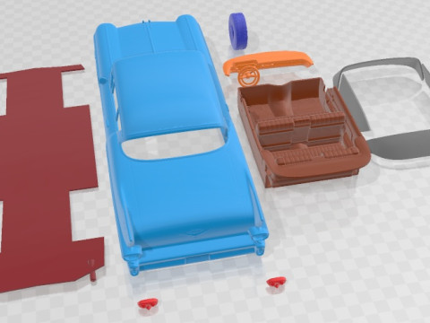 Cadillac Deville Coupe 1958 Printable Car 3Dプリントモデル
