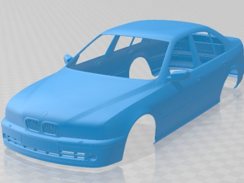 5 Series E39 Sedan 2001 Printable Body Car Modelo de Impressão 3D