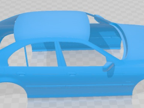 5 Series E39 Sedan 2001 Printable Body Car 3D Принт Модель