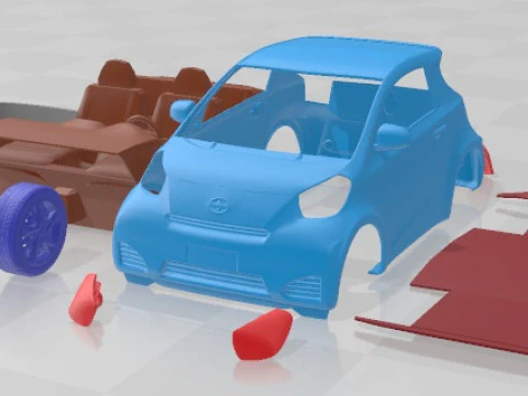 Scion IQ 2012 Printable Car 3D Print Model