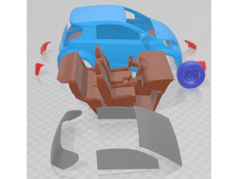 Scion IQ 2012 Printable Car 3D Print Model