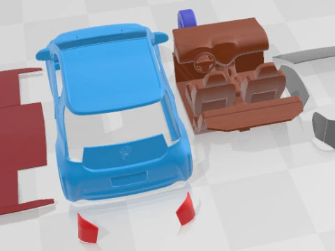 Scion IQ 2012 Printable Car 3D Print Model