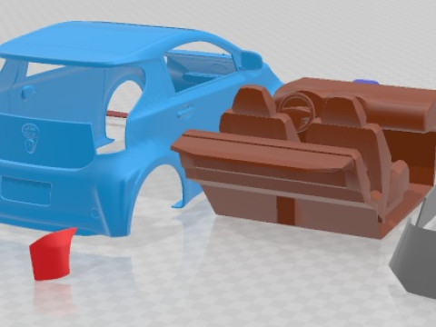 Scion IQ 2012 Printable Car 3D Принт Модель