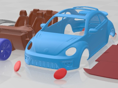 Volkswagen Beetle Dune 2014 Printable Car 3D Baskı Modeli