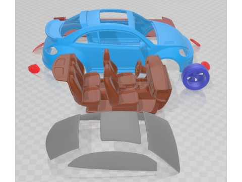 Volkswagen Beetle Dune 2014 Printable Car 3D Print Model