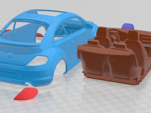 Volkswagen Beetle Dune 2014 Printable Car 3D Print Model