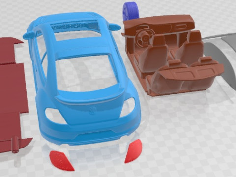 Volkswagen Beetle Dune 2014 Printable Car 3D Print Model