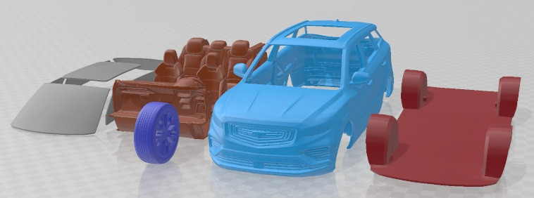 Geely Bo Yue Pro 2022 Printable Car Modèles 3D en vedette .c4d .max .obj .3ds .fbx .stl .blend