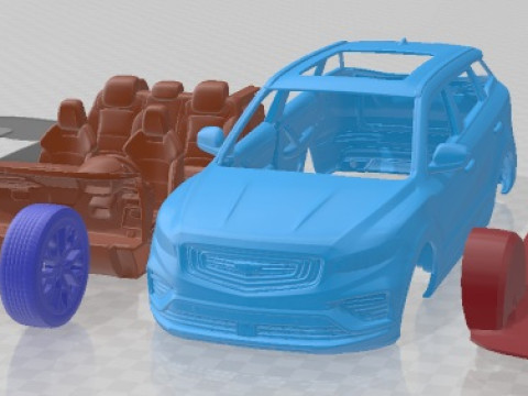 Geely Bo Yue Pro 2022 Printable Car Modelo de impresión 3D