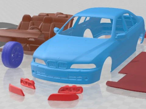 5 Series E39 Sedan 2001 Printable Car 3D Print Model