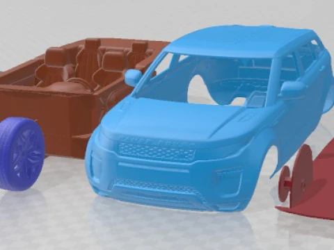 Auto stampabile Range Rover Evoque 2016 Modello di stampa 3D