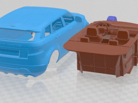 Range Rover Evoque 2016 Printable Car 3D Print Model