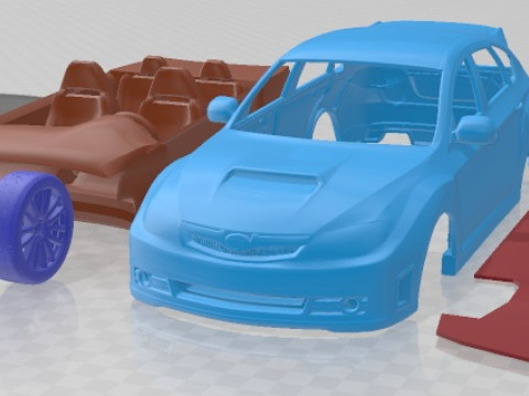 Subaru Impreza WRX STI 2010 Printable Car 3D Druckmodell